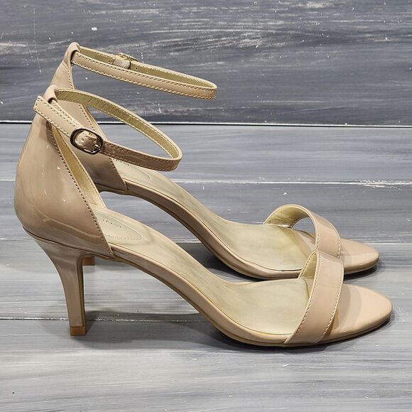 Bandolino Madia Sandals Strappy High Heel Open Toed Pumps Size 10 M Natural - Picture 5 of 12